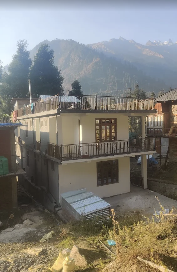 Tabiba’s rooftop with Himalayan mountains beyond